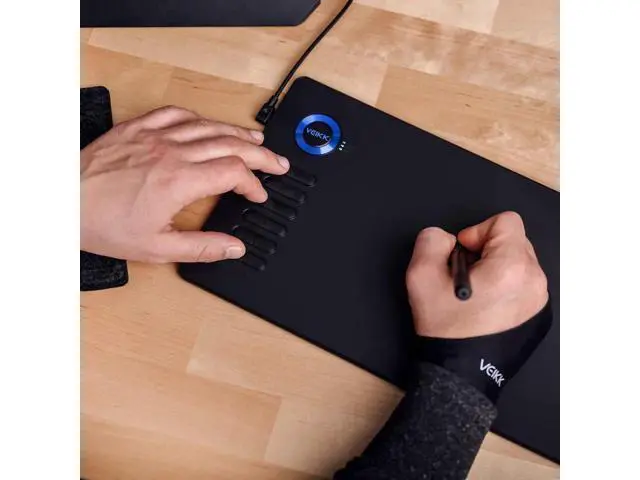 Alt view image 4 of 7 - VEIKK A15 Graphic Drawing Tablet 10x6 inch Graphics Tablet with 8192 Levels Battery-Free Stylus and 12 Shortcut Keys Art Tablet for Drawing and E-Learning/Online Classes in MAC Wins and Android(Blue)