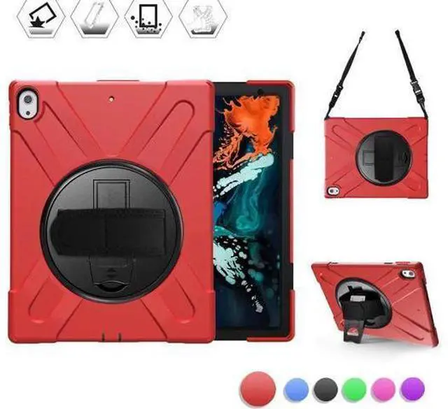 Main image of iPad Pro 12.9 Case 3rd Gen 2018 Heavy Duty Shockproof Protective Case Cover with 360 Degree Rotating Kickstand / Adjustable Hand Strap and Carrying Shoulder Strap for iPad Pro 12.9 3rd Generation