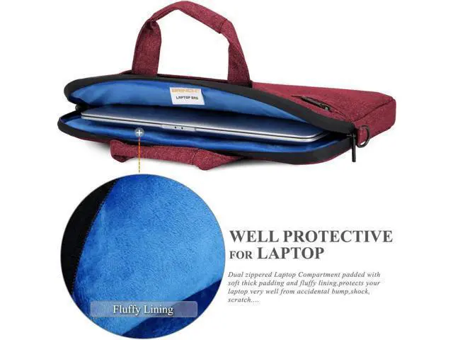 Alt view image 2 of 7 - Laptop Bag 15.6 Inch Water Resistant Briefcase Shoulder Messenger Bag Water Repellent Laptop Bag Satchel Tablet Bussiness Carrying Handbag Laptop Sleeve for Macbook Computer Notebook Women and Men