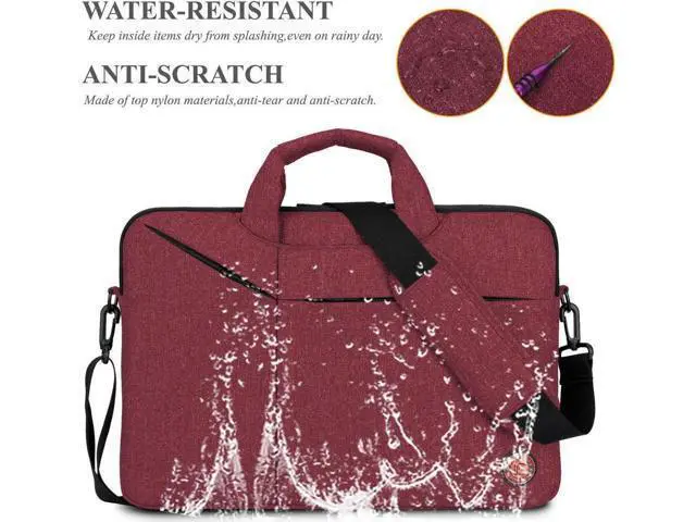 Alt view image 4 of 7 - Laptop Bag 15.6 Inch Water Resistant Briefcase Shoulder Messenger Bag Water Repellent Laptop Bag Satchel Tablet Bussiness Carrying Handbag Laptop Sleeve for Macbook Computer Notebook Women and Men