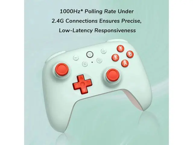 Alt view image 6 of 7 - 8Bitdo Ultimate 2C Wireless Controller for Windows PC and Android, Gamepad with 1000Hz Polling Rate, Remappable L4/R4 Bumpers, Rumble Vibration and Turbo Function Orange