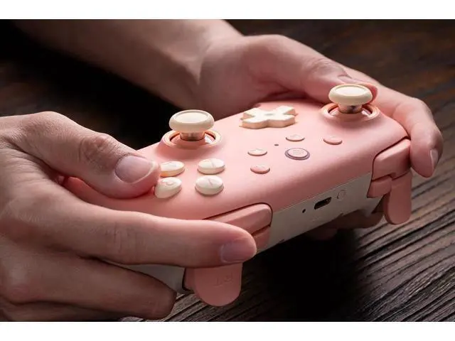 Alt view image 5 of 7 - 8Bitdo Ultimate 2C Wireless Controller for Windows PC and Android, Gamepad with 1000Hz Polling Rate, Remappable L4/R4 Bumpers, Rumble Vibration and Turbo Function Pink
