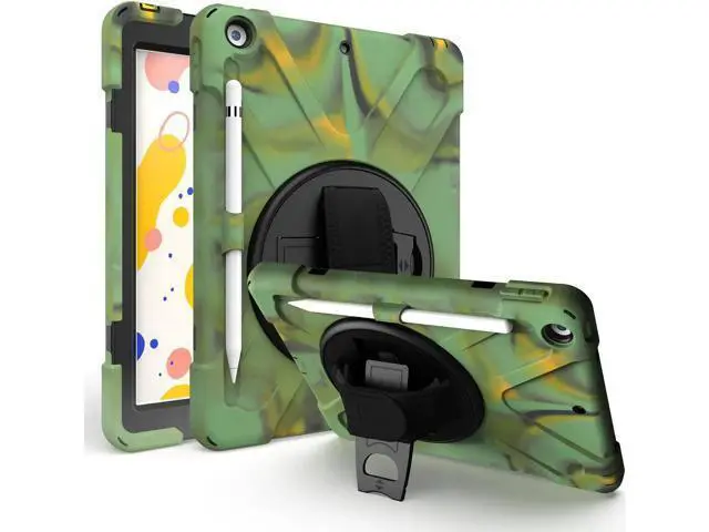 Main image of New iPad 10.2 Case 2019 iPad 7th Generation Case Cover with Pencil Holder / Rotatable Stand / Hand Strap and Shoulder Belt Shockproof Case for iPad 10.2 inch 2019 Tablet A2197 A2198 A2200