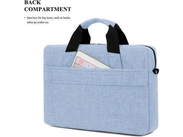 Alt view image 7 of 7 - 13.3 Inch Stylish Lightweight Business Laptop Shoulder Messenger Bag Briefcase Sleeve Case for 13-13.3 Inches Laptop/Notebook/MacBook/Ultrabook/Chromebook Computers Blue
