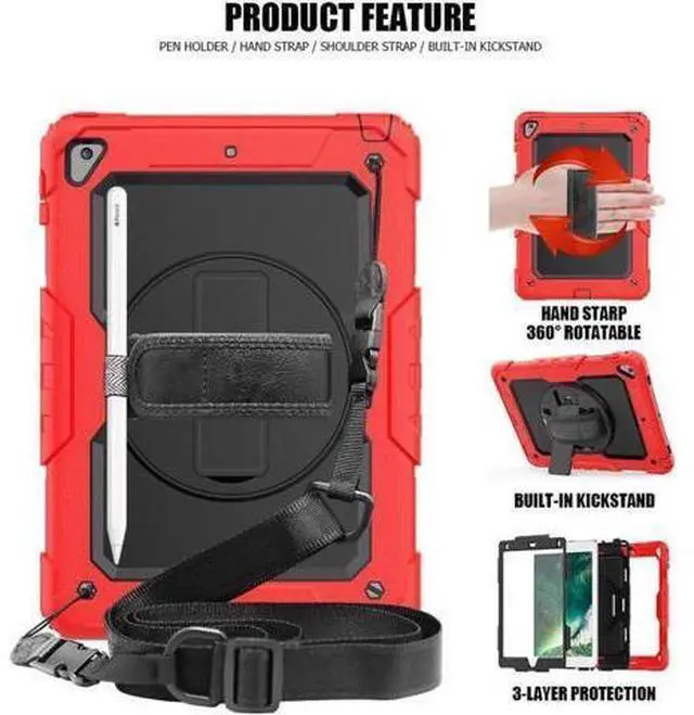 Main image of iPad 9.7 2018 2017 Case iPad Air 2 Case iPad Pro 9.7 Case Heavy Duty Rugged Shockproof Protective Hard Case Cover For for Apple iPad 6th / 5th Generation / iPad Air 2 / iPad Pro 9.7 inch