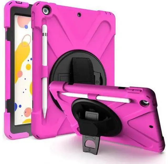 Main image of New iPad 10.2 Case 2019 iPad 7th Generation Case Cover with Pencil Holder / Rotatable Stand / Hand Strap and Shoulder Belt Shockproof Case for iPad 10.2 inch 2019 Tablet A2197 A2198 A2200