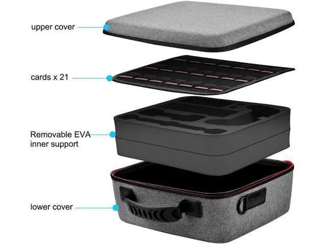 Alt view image 3 of 7 - Deluxe Carry Case for Nintendo Switch Werleo Hard Travel Case Fit Nintendo Switch System and Pro Controller