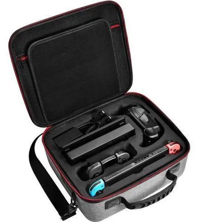 Main image of Deluxe Carry Case for Nintendo Switch Werleo Hard Travel Case Fit Nintendo Switch System and Pro Controller