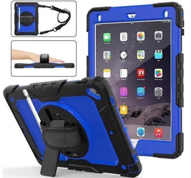 Main image of iPad 9.7 2018 2017 Case iPad Air 2 Case iPad Pro 9.7 Case Heavy Duty Rugged Shockproof Protective Hard Case Cover For for Apple iPad 6th / 5th Generation / iPad Air 2 / iPad Pro 9.7 inch Blue