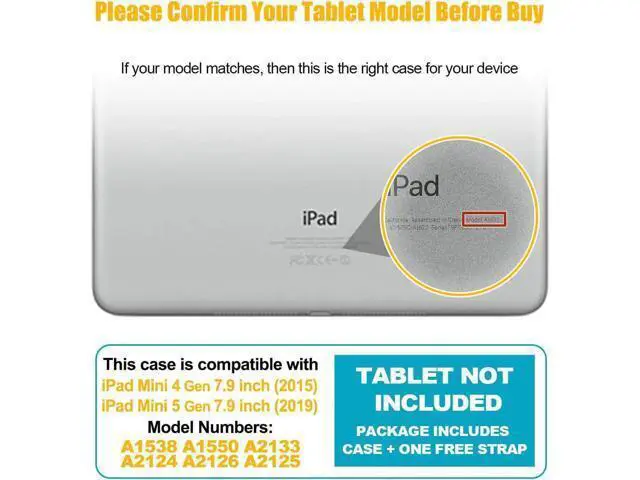 Alt view image 5 of 7 - iPad Mini 5 Case iPad Mini 4 Case Smart Case Protective Cover Auto Sleep Wake with Stylus Holder Three Layer Drop Protection Heavy Duty Stand Case for iPad Mini 5th / 4th Gen