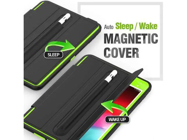 Alt view image 6 of 7 - iPad Mini 5 Case iPad Mini 4 Case Smart Case Protective Cover Auto Sleep Wake with Stylus Holder Three Layer Drop Protection Heavy Duty Stand Case for iPad Mini 5th / 4th Gen