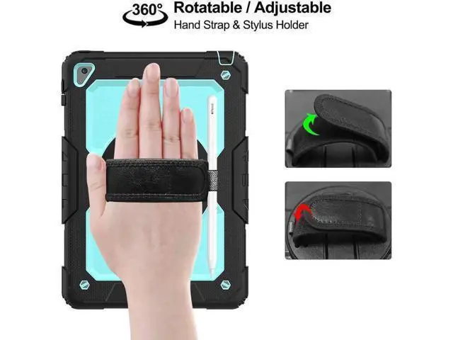 Alt view image 6 of 7 - iPad 9.7 2018 2017 Case iPad Air 2 Case iPad Pro 9.7 Case Heavy Duty Rugged Shockproof Protective Hard Case Cover For for Apple iPad 6th / 5th Generation / iPad Air 2 / iPad Pro 9.7 inch