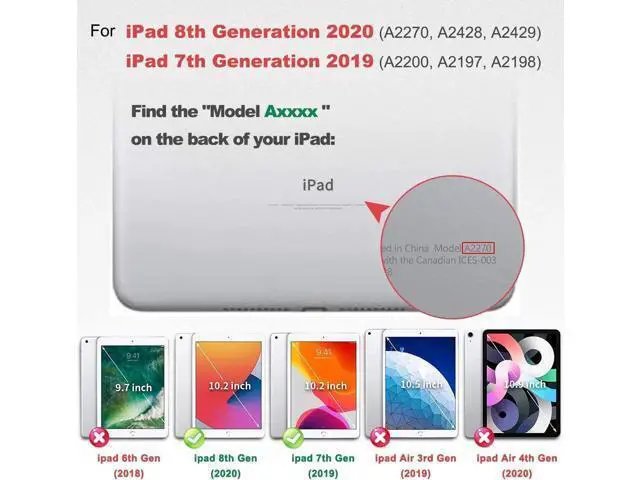 Alt view image 6 of 7 - iPad 8th 7th Generation Case, iPad 10.2 inch Case 2020 2019, Heavy Duty Rugged Kids Cover with Rotating Stand/Pencil Holder/Carrying Strap