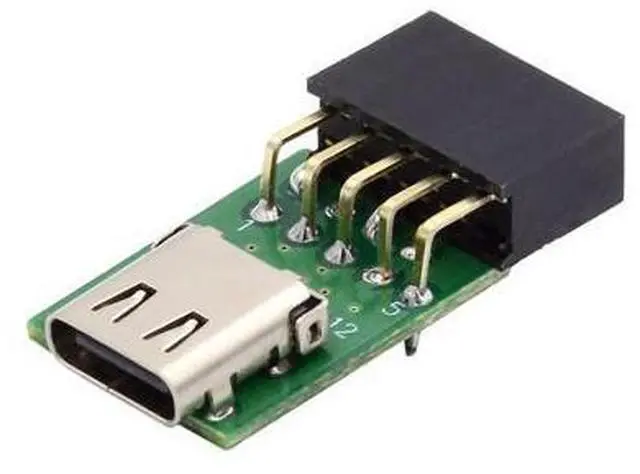 Main image of Single Port USB 3.1 Type C USB-C Female to USB 2.0 Motherboard 9pin 10pin Header Adapter PCBA 480Mbps
