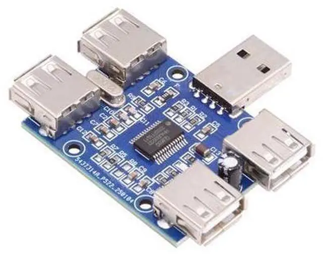 Main image of 4 Port USB 2.0 HUB,USB A 1 to 4 USB 2.0 Splitter Port Multiplier Expansion Adapter for Laptop/Flash Drive/Keyborad/Mouse