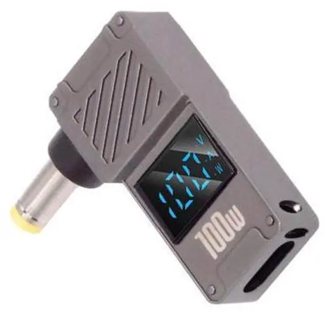 Main image of USB C to DC Adapter,USB C Female to DC 5.5x1.7mm Barrel Jack Plug PD 100W Laptop Fast Charging Adapter with Wattage Display