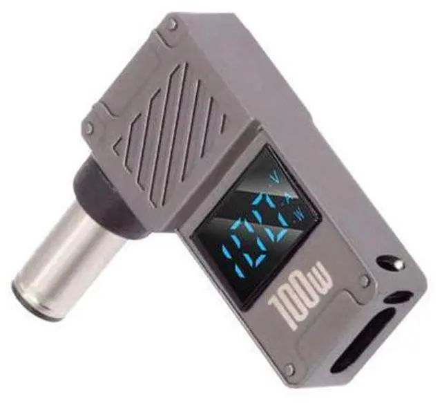 Main image of USB C to DC Adapter,USB C Female to DC 7.4x5.0mm DE Barrel Jack Plug PD 100W Laptop Fast Charging Adapter with Wattage Display