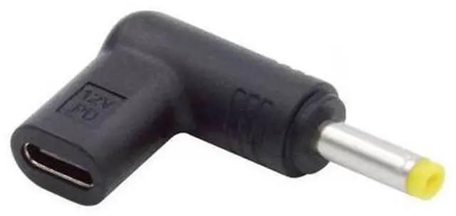 Main image of USB 3.1 Type C USB-C Female to DC 12V 4.0x1.7mm Plug Adapter PD Emulator Trigger 90 Degree Angled