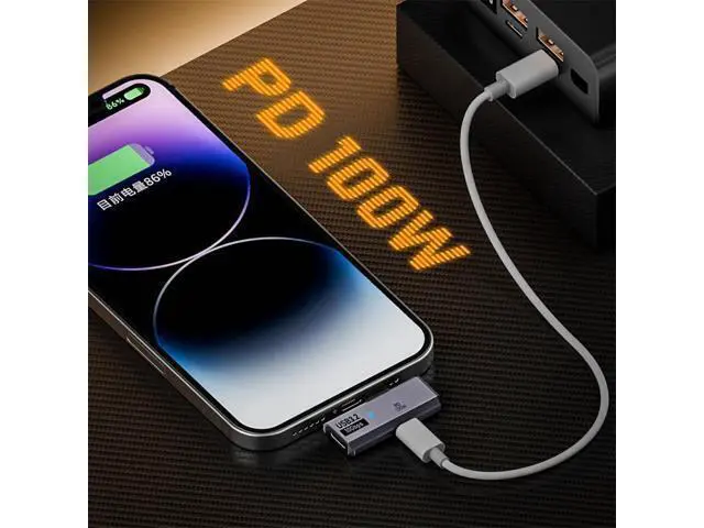 Alt view image 4 of 7 - 10Gbps USB-C Type-C 1-to-2 USB-C Female OTG & 100W PD Power Adapter for Laptop Tablet Phone