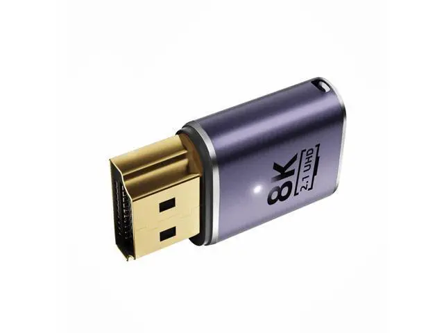Alt view image 6 of 7 - HDMI Male to HDMI 2.1 Female UHD Extension Gold Converter Adapter Support 8K 60hz HDTV