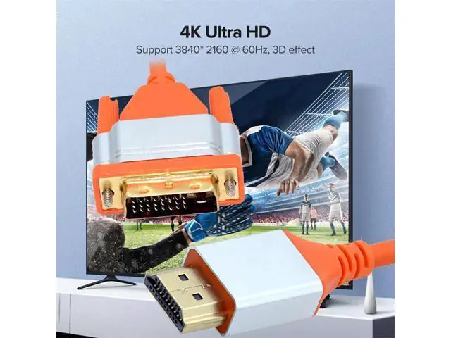 Alt view image 4 of 5 - HDMI 4K to DVI Ultra Soft High Flex HDTV Cable Hyper Super Flexible Cord High Speed Type-A Male to 24+1 Male for Computer HDTV 50cm