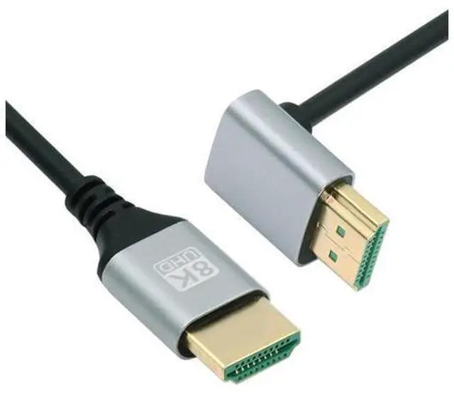 Main image of HDMI 2.1 Ultra Thin HDTV Cable 8K 4K Hyper Super Flexible Slim Cord Up Angled 90 Degree Type-A Male to Male for Computer HDTV 100CM