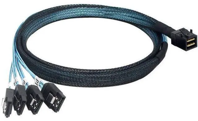 Main image of South City Mall Internal HD Mini SAS to 4XSATA Cable,1.6ft SFF-8643 Host to 4X SATA Target Cable Compatible with Raid Controller Hard Drive