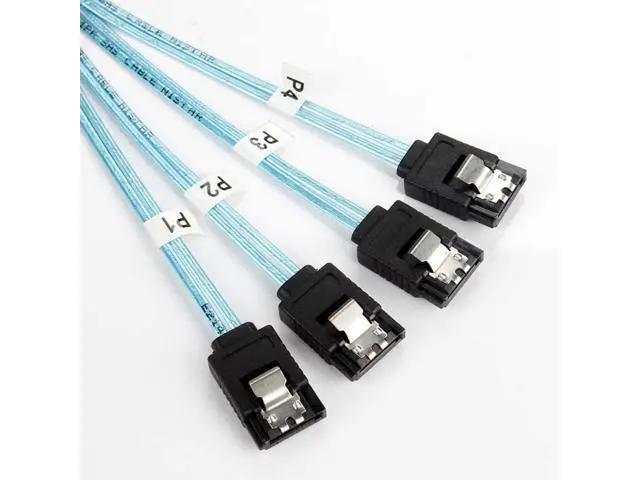 Alt view image 5 of 5 - South City Mall Internal HD Mini SAS to 4XSATA Cable,1.6ft SFF-8643 Host to 4X SATA Target Cable Compatible with Raid Controller Hard Drive