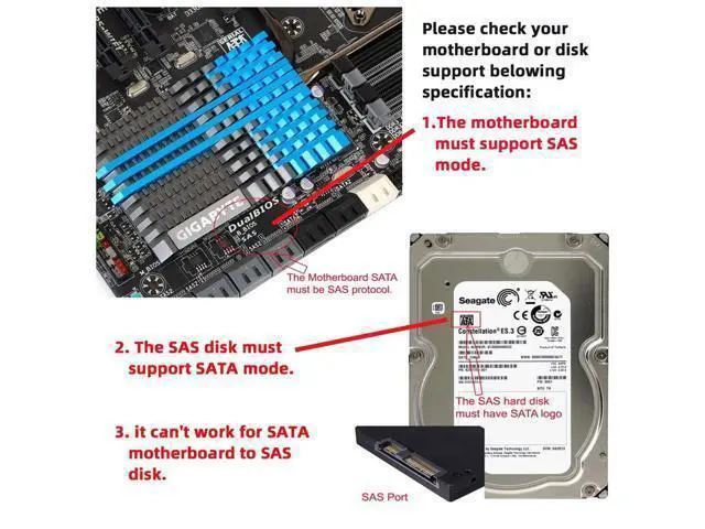 Alt view image 2 of 7 - SFF-8482 SAS 29 Pin to SATA 22Pin Hard Disk Drive Raid Extension Cable with 15 Pin SATA Power Port