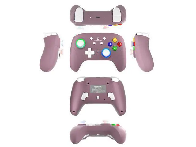 Alt view image 6 of 6 - GiipGoop RG P01 Wireless Gaming Controller RG P01 Controllers Gamepad for PC Plug and Play Gaming Gamepad with Hall Effect/Triggers Joystick rg p01 Game Controller Switch/PC/Steam/Android/IOS(Purple)