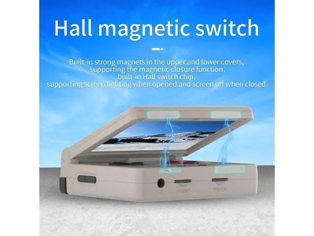 Alt view image 2 of 7 - RG35XX flip Handheld Game Console No GamesClamshell Retro Game Console Classic Portable Gaming Console with 3.5 inch IPS Screen 3300mAh Battery Supports 5G WiFi Bluetooth HD,TV Output Gray