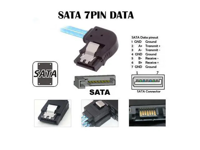 Alt view image 4 of 7 - Cable 4pcs/lot 90 Degree Angled Type Internal 4-SATA Host to 4SATA 7pin Target Disk 6Gbps Data Server Cable 25cm