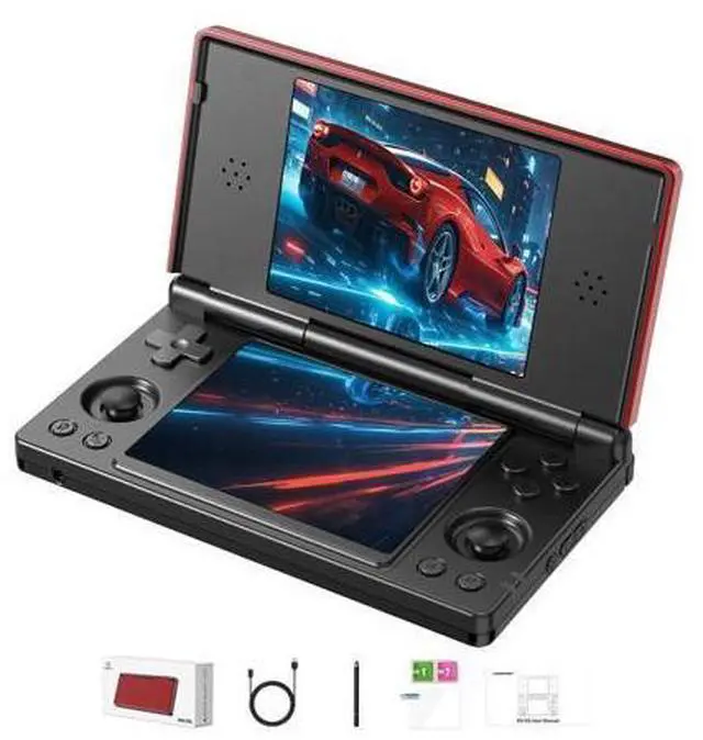 Main image of Anbernic RG DS Handheld Game Consoles RG DS Retro Gaming Console Dual-screen Video Game Console 3+32GB Android 14 Portable Pocket Arcade 4000mAh Battery WiFi Bluetooth HD Output Black