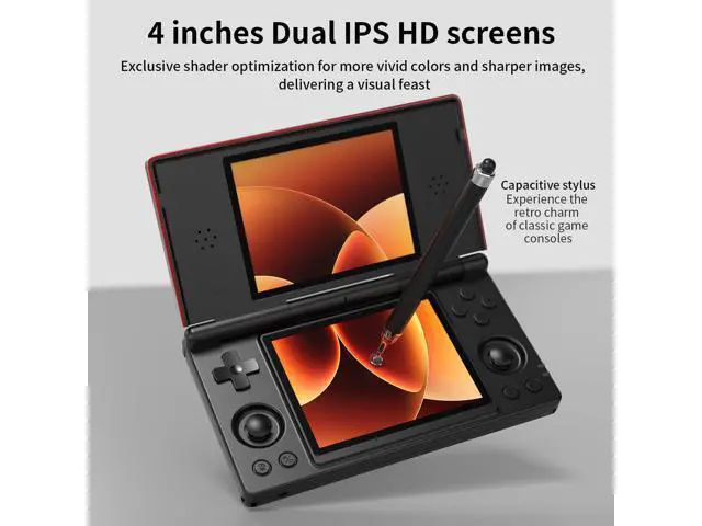 Alt view image 5 of 7 - Anbernic RG DS Handheld Game Consoles RG DS Retro Gaming Console Dual-screen Video Game Console 3+32GB Android 14 Portable Pocket Arcade 4000mAh Battery WiFi Bluetooth HD Output Black