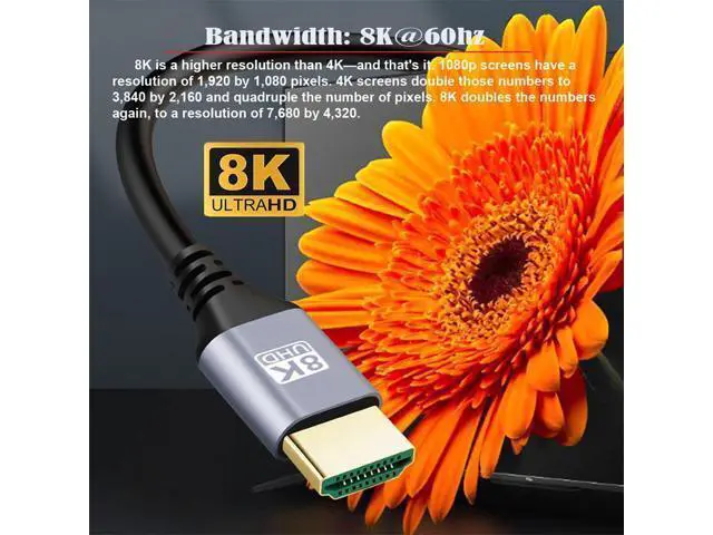 Alt view image 7 of 7 - HDMI 2.1 Ultra Thin HDTV Cable 8K 4K Hyper Super Flexible Slim Cord High Speed Type-A Male to Male for Computer HDTV 100CM