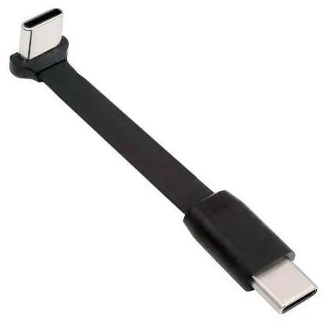 Main image of Cable Ultra Slim Flat USB-C Type C to USB-C Power USB2.0 Data Cable 90 Degree Up Down Angled 65W Fast Charge for Laptop Tablet Phone