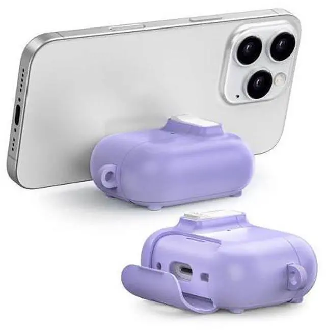Main image of AirPods 3 Case, Shockproof Silicone Cover with Keychain, Wireless Charging Compatible for Apple AirPods 3rd Generation-CP33-PU