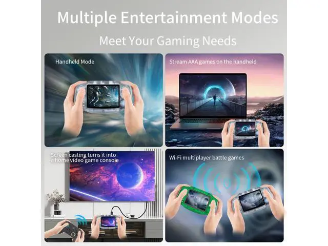 Alt view image 4 of 7 - RG34XX Retro Handheld Game Consoles Classic Retro Gaming Console 64G Card Preloaded Games 5000+ rg34xx Portable Gaming Console Linux 64-bit 3500mAh Battery WiFi Bluetooth HD and TV Output Glacier