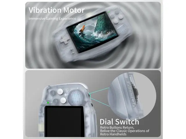 Alt view image 3 of 7 - RG34XX Retro Handheld Game Consoles Classic Retro Gaming Console 64G Card Preloaded Games 5000+ rg34xx Portable Gaming Console Linux 64-bit 3500mAh Battery WiFi Bluetooth HD and TV Output Glacier