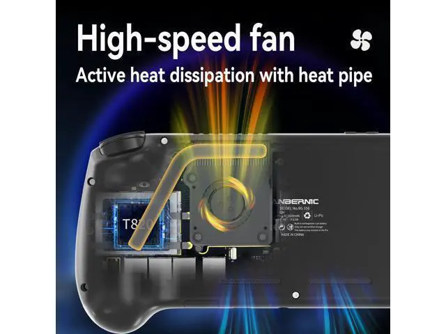 Alt view image 4 of 7 - RG556 Retro Handheld Game Consoles No Card Retro Game Console Android 13 System 5.48-inch AMOLED Screen Unisoc T820 Processor, Retro Gaming Console 5500mAh Battery Lasting 8 Hours(Black)