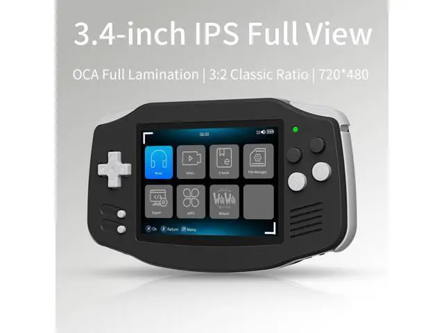 Alt view image 2 of 6 - RG34XX Retro Handheld Game Consoles Classic Retro Gaming Console 64G Card Preloaded Games 5000+ rg34xx Portable Gaming Console Linux 64-bit 3500mAh Battery WiFi Bluetooth HD and TV Output Black