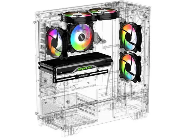 Alt view image 7 of 7 - upHere Graphics Card GPU Brace Support Video Card Sag Holder/Holster Bracket, Anodized Aerospace Aluminum, Single or Dual Slot Cards- Black(GL05)