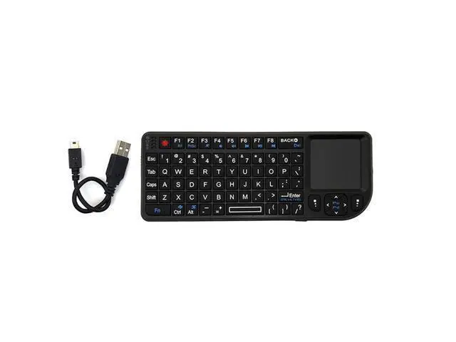 Alt view image 5 of 5 - A8 Mini Wireless Mouse And Keyboard With Laser Touchpad Keyboard, Colour: English White Backlight