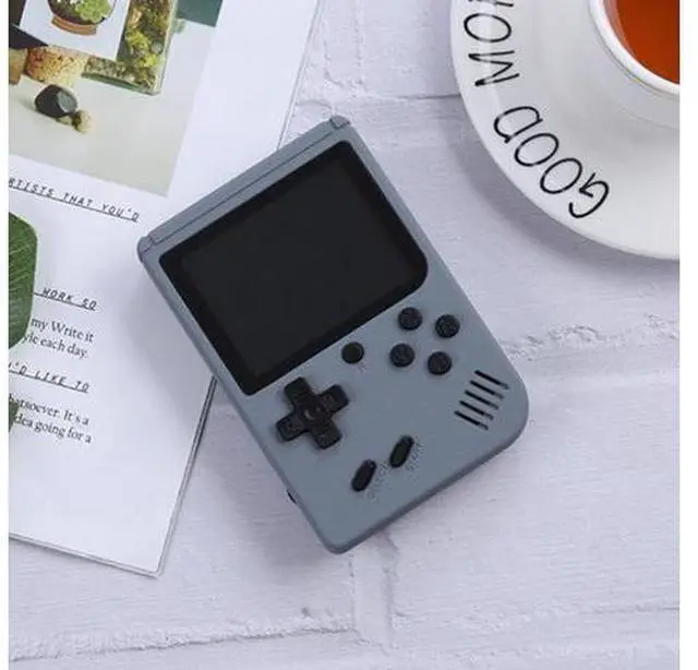 Main image of MK500 Macaron Mini Retro Classic Handheld Game Console for Kids Built-in 500 Games, Support AV Output (Grey)
