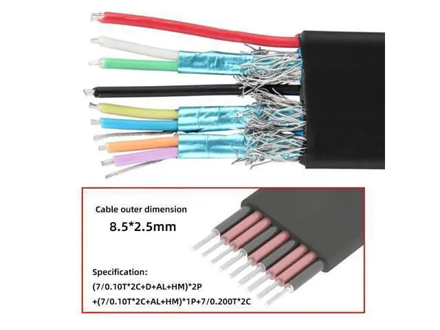 Alt view image 5 of 7 - Ultra Flat Slim Dual Port USB 3.0 Female Type-A Panel Type to Motherboard 20Pin 19Pin Header Cable 50cm