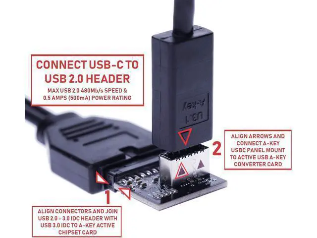 Alt view image 3 of 7 - USB 2.0 to USB 3.0/3.1 Upgrade Adapter Noise Reduction Shielded 26 cm Backed by 1-Year Warranty