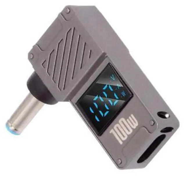 Main image of USB C to DC Adapter,USB C Female to DC 4.5x3.0mm HP Barrel Jack Plug PD 100W Laptop Fast Charging Adapter with Wattage Display