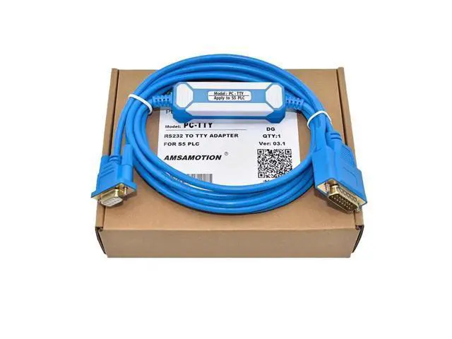 Alt view image 4 of 4 - PC-TTY Siemens S5 PLC Programming Cable 6ES5 734-1BD20 - Gold-plated blue PC-TTY serial port (Note: Does not support USB conversion)