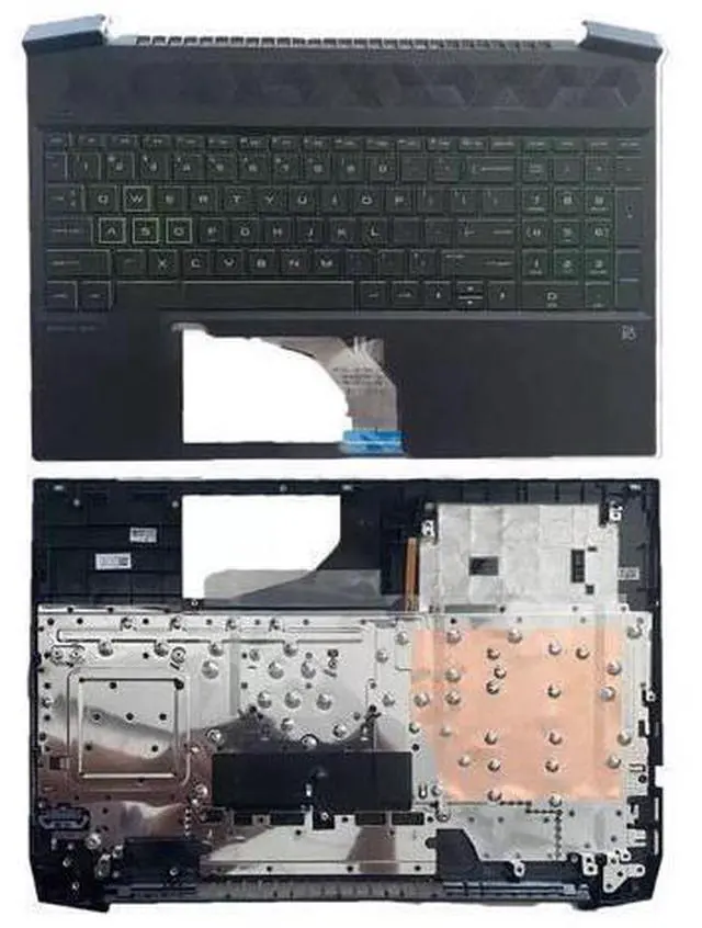 Main image of For Pavilion 15-EC Top Palmrest Keyboard Green Backlit L72597-001 L72598-001