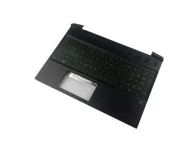 Alt view image 2 of 7 - For Pavilion 15-EC Top Palmrest Keyboard Green Backlit L72597-001 L72598-001